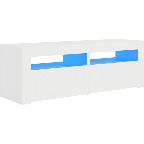 Syfax™ Mobile Porta Tv Con Luci Led Bianco 120X35X40 Cm-image