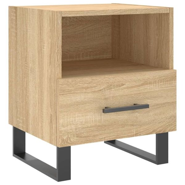 Syfax™ Comodino Rovere Sonoma 40X35X47,5 Cm In Legno Multistrato-image