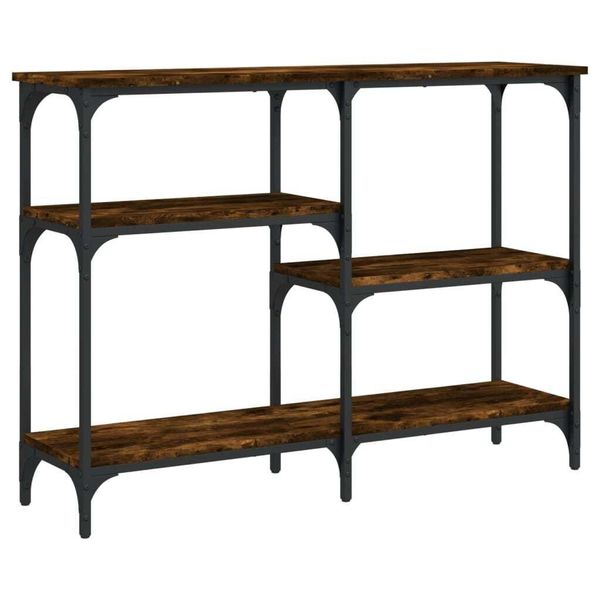 Syfax™ Tavolo Consolle Rovere Fumo 102X29X75 Cm In Legno Multistrato-image
