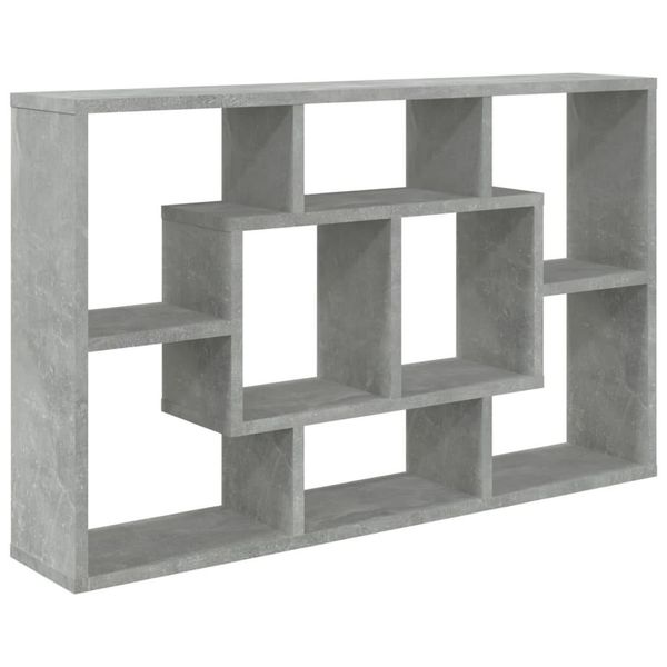 Syfax™ Mensola A Muro Grigio Cemento 85X16X52,5Cm In Legno Multistrato-image