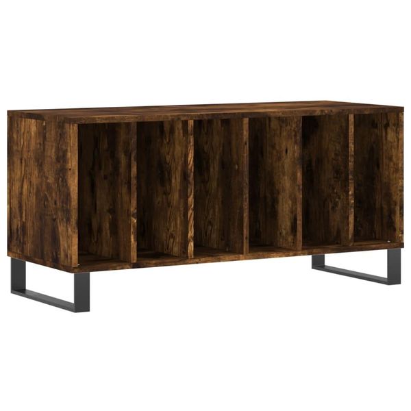 Syfax™ Mobile Porta Dischi Rovere Fumo 100X38X48 Cm Legno Multistrato-image