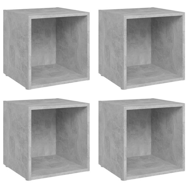 Syfax™ Mobili Porta Tv 4Pz Grigio Cemento 37X35X37Cm Legno Multistrato-image