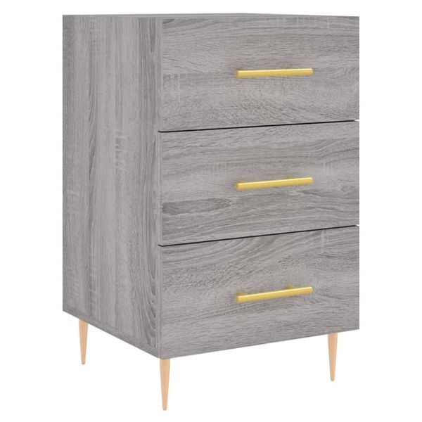 Syfax™ Comodino Grigio Sonoma 40X40X66 Cm In Legno Multistrato-image