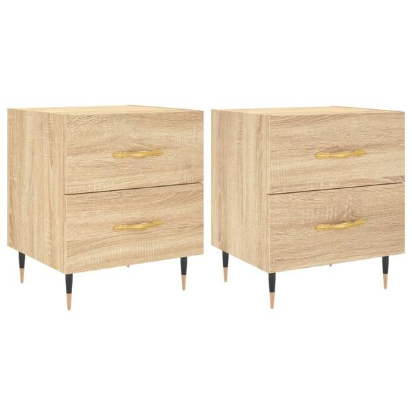 Syfax™ Comodini 2 Pz Rovere Sonoma 40X35X47,5 Cm In Legno Multistrato-image