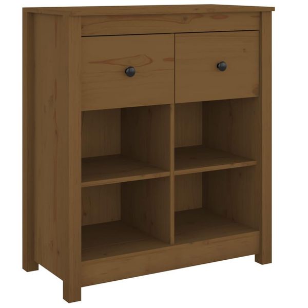 Syfax™ Credenza Marrone 70X35X80 Cm In Legno Massello Di Pino-image