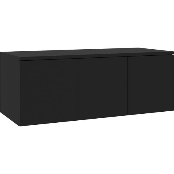 Syfax™ Mobile Porta Tv Nero 80X34X30 Cm In Legno Multistrato-image