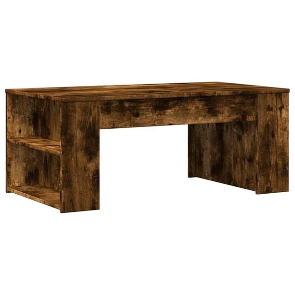 Syfax™ Tavolino Da Salotto Rovere Fumo 102X55X42 Cm Legno Multistrato-image