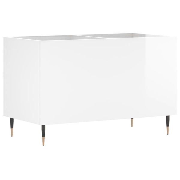 Syfax™ Mobile Porta Dischi Bianco Lucido 74,5X38X48 Legno Multistrato-image