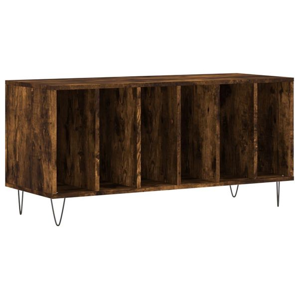 Syfax™ Mobile Porta Dischi Rovere Fumo 100X38X48 Cm Legno Multistrato-image