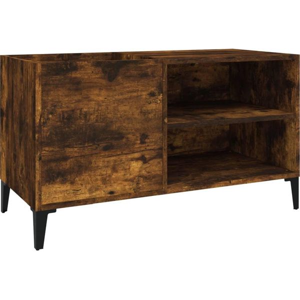 Syfax™ Mobile Porta Dischi Rovere Fumo 84,5X38X48 Cm Legno Multistrato-image