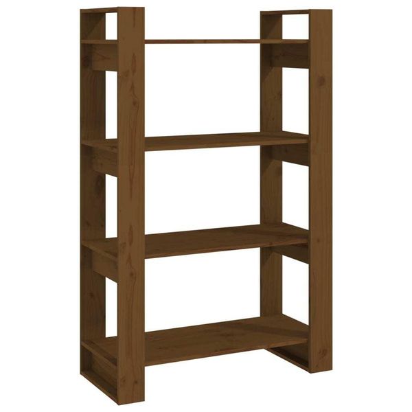 Syfax™ Libreria/Divisorio Ambrato 80X35X125 Cm Legno Massello Di Pino-image