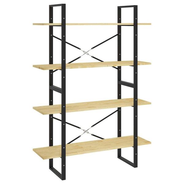 Syfax™ Libreria A 4 Ripiani 100X30X140 Cm In Legno Massello Di Pino-image