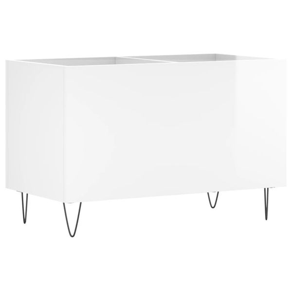 Syfax™ Mobile Porta Dischi Bianco Lucido 74,5X38X48 Legno Multistrato-image
