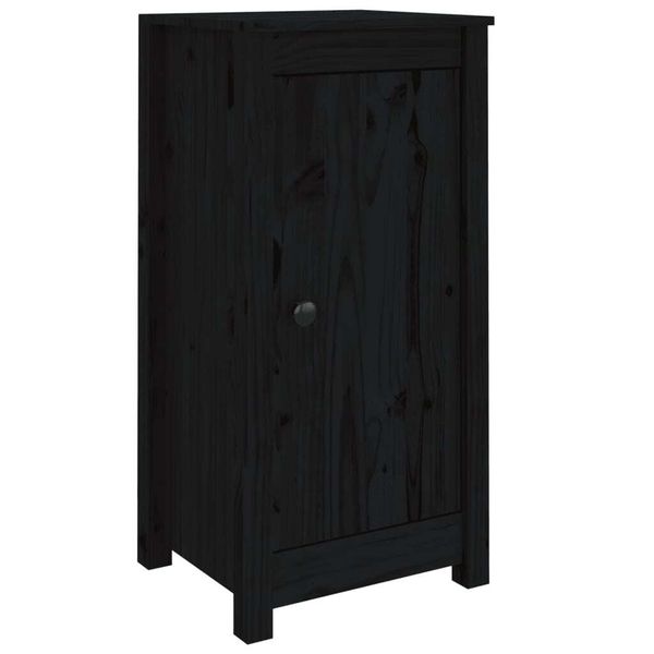 Syfax™ Credenze 2 Pz Nere 39X35X80 Cm In Legno Massello Di Pino-image
