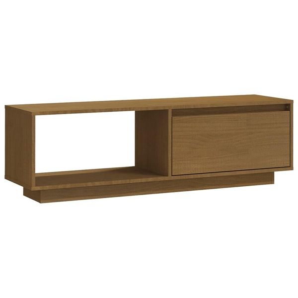 Syfax™ Mobile Porta Tv Marrone Ambra 110X30X33,5 Cm In Legno Di Pino-image