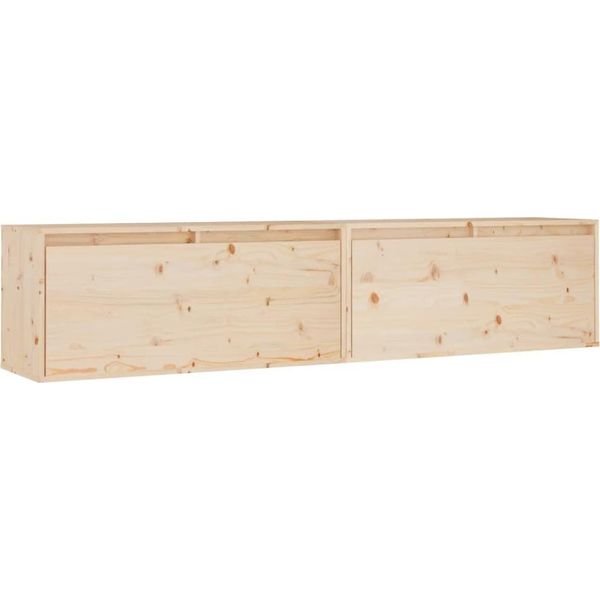 Syfax™ Pensili 2 Pz 80X30X35 Cm In Legno Massello Di Pino-image