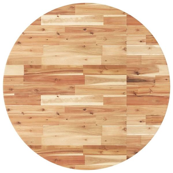 Syfax™ Piano Tavolo Rotondo Ø90X4 Cm In Legno Massello Di Acacia-image