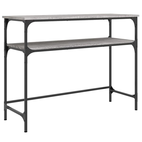 Syfax™ Tavolino Consolle Grigio Sonoma 100X35,5X75Cm Legno Multistrato-image