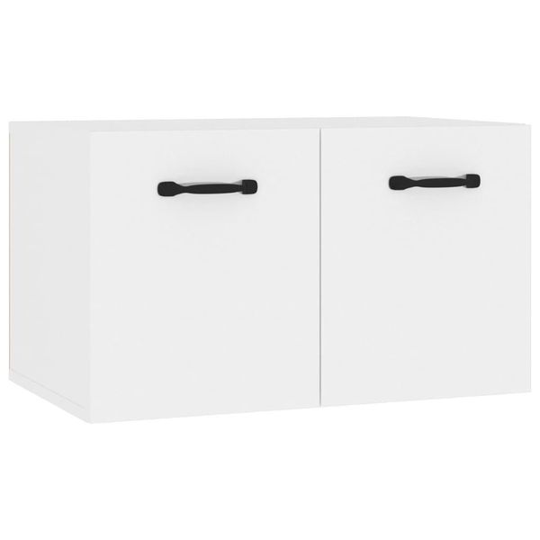 Syfax™ Mobile A Parete Bianco Lucido 80X36,5X35 Cm Legno Multistrato-image