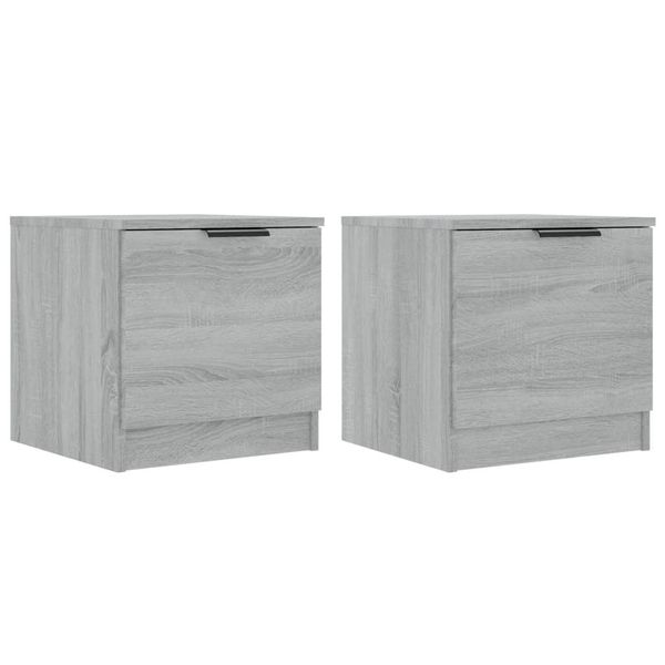 Syfax™ Comodino 2 Pz Grigio Sonoma 40X39X40 Cm-image