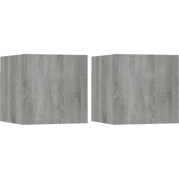 Syfax™ Armadietti Tv Montati A Parete 2Pz Grigio Sonoma 30,5X30X30 Cm-image