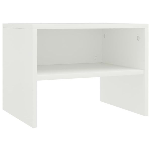 Syfax™ Comodino Bianco 40X30X30 Cm Legno Ingegnerizzato-image