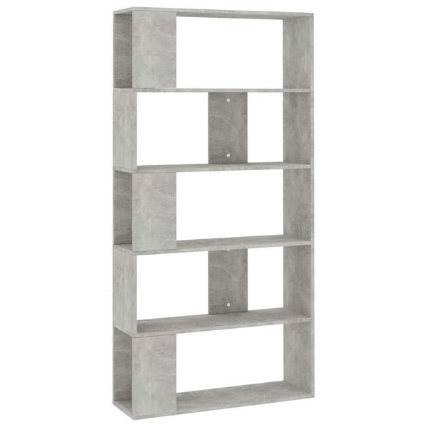 Syfax™ Libreria/Divisorio Grigio Cemento 80X24X159Cm Legno Ingegnerizzato-image