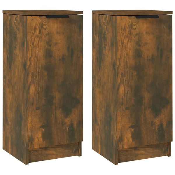 Syfax™ Credenze 2 Pz Rovere Fumo 30X30X70 Cm In Legno Multistrato-image