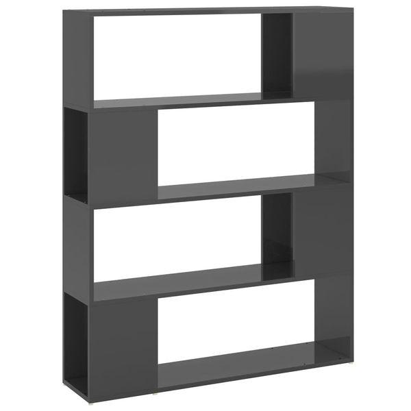 Syfax™ Libreria/Divisorio Grigio Lucido 100X24X124 Cm-image