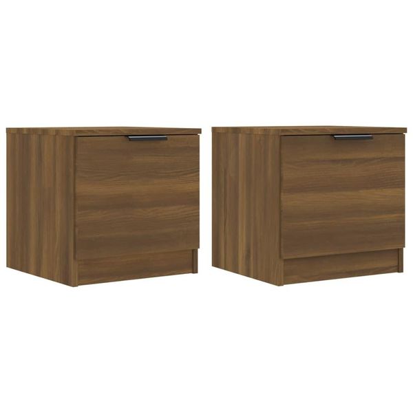 Syfax™ Comodini 2 Pz Rovere Marrone 40X39X40 Cm-image