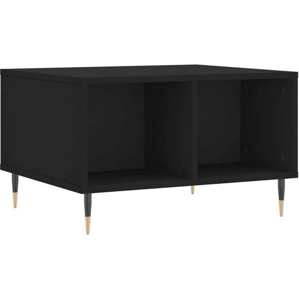 Syfax™ Tavolino Da Salotto Nero 60X50X36,5 Cm In Legno Multistrato-image