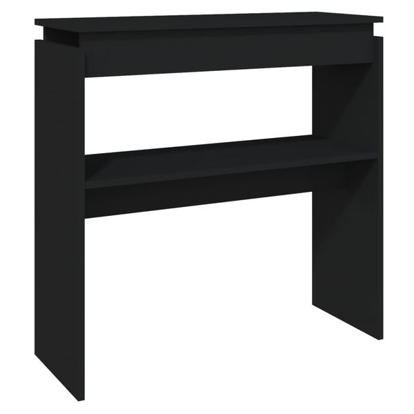 Syfax™ Tavolino Consolle Nero 80X30X80 Cm In Legno Multistrato-image