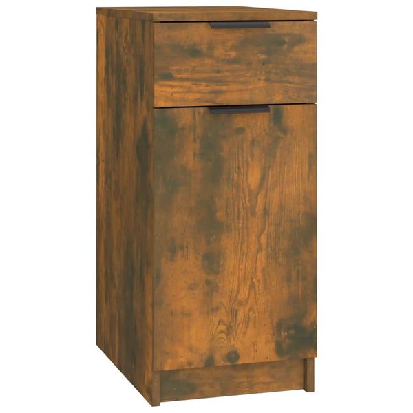 Syfax™ Armadietto Scrivania Rovere Fumo 33,5X50X75Cm Legno Multistrato-image