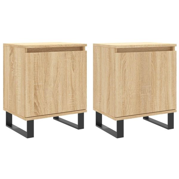 Syfax™ Comodini 2 Pz Rovere Sonoma 40X30X50 Cm In Legno Multistrato-image