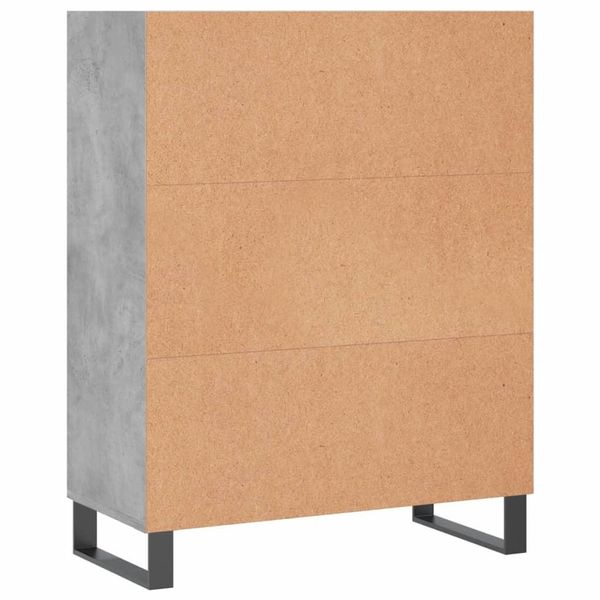Syfax™ Scaffale Grigio Cemento 69,5X32,5X90 Cm In Legno Multistrato-image