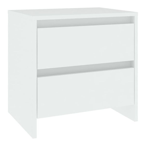 Syfax™ Comodino Bianco 45X34,5X44,5 Cm In Legno Ingegnerizzato-image