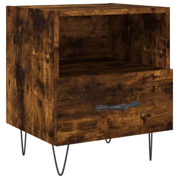 Syfax™ Comodino Rovere Fumo 40X35X47,5 Cm In Legno Multistrato-image