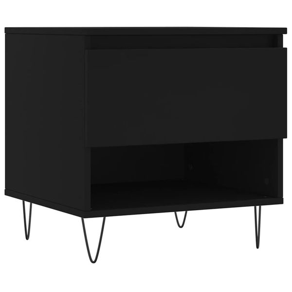 Syfax™ Tavolino Da Salotto Nero 50X46X50 Cm In Legno Multistrato-image