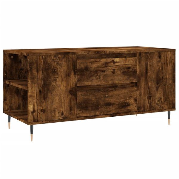 Syfax™ Tavolino Da Salotto Rovere Fumo 102X44,5X50Cm Legno Multistrato-image