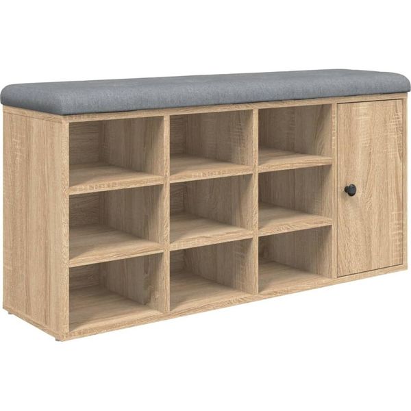 Syfax™ Panca Porta Scarpe Rovere Sonoma 102X32X50 Cm Legno Multistrato-image