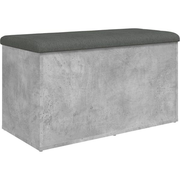 Syfax™ Panca Portaoggetti Grigio Cemento 82X42X45 Cm Legno Multistrato-image