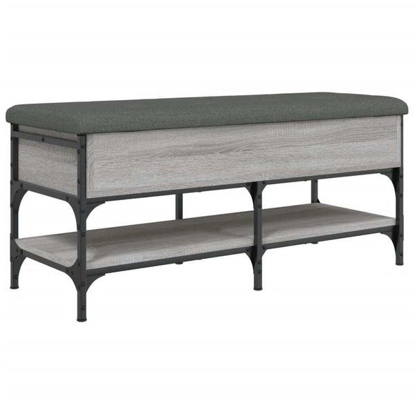 Syfax™ Panca Porta Scarpe Grigio Sonoma 102X42X45 Cm Legno Multistrato-image