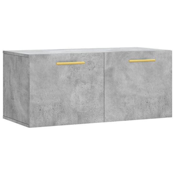 Syfax™ Mobile A Parete Grigio Cemento 80X36,5X35 Cm Legno Multistrato-image