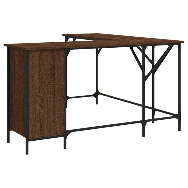 Syfax™ Scrivania Rovere Marrone 141X141X75 Cm In Legno Multistrato-image