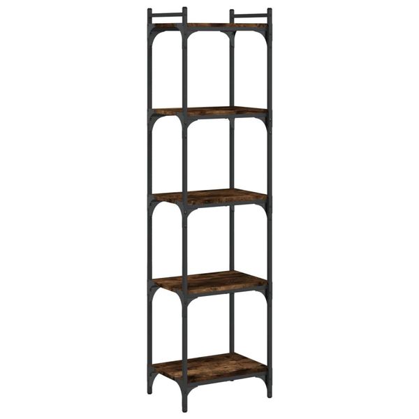 Syfax™ Libreria A 5 Ripiani Rovere Fumo 40X30X154 Cm Legno Multistrato-image
