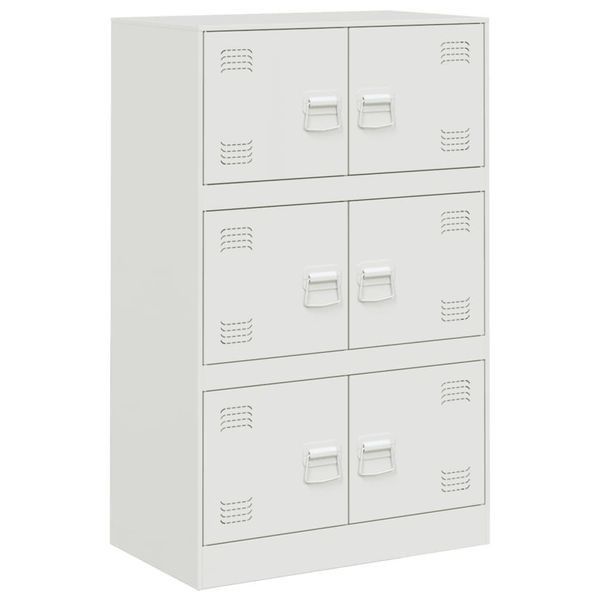 Syfax™ Credenza Bianca 67X39X107 Cm In Acciaio-image