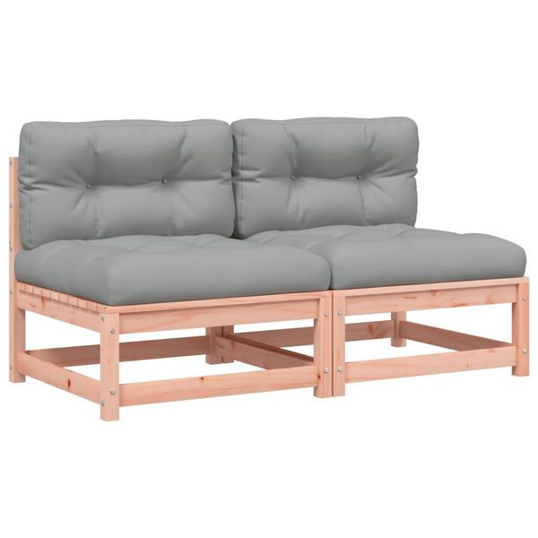 Syfax™ Divani Giardino Senza Braccioli Con Cuscini 2 Pz Legno Douglas-image