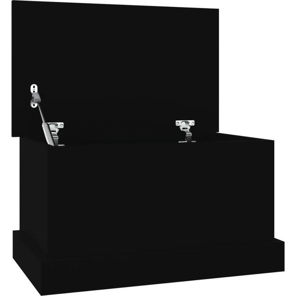 Syfax™ Contenitore Portaoggetti Nero 50X30X28 Cm Legno Multistrato-image
