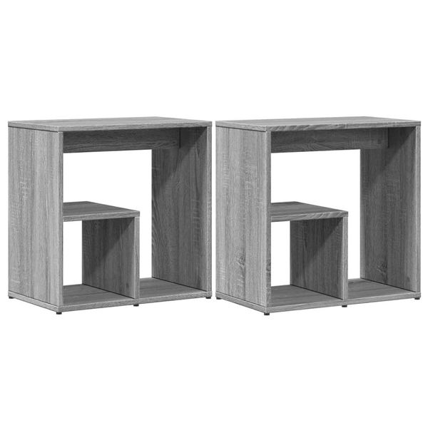 Syfax™ Tavolini 2 Pz Grigio Sonoma 50X30X50 Cm In Legno Multistrato-image