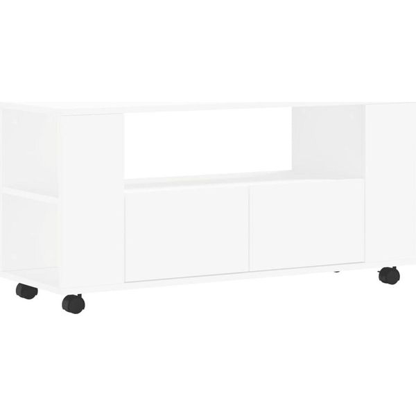 Syfax™ Mobile Porta Tv Bianco 102X34,5X43 Cm In Legno Multistrato-image